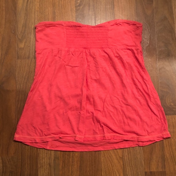 AE bright coral sleeveless top with woven pattern - Picture 2 of 4